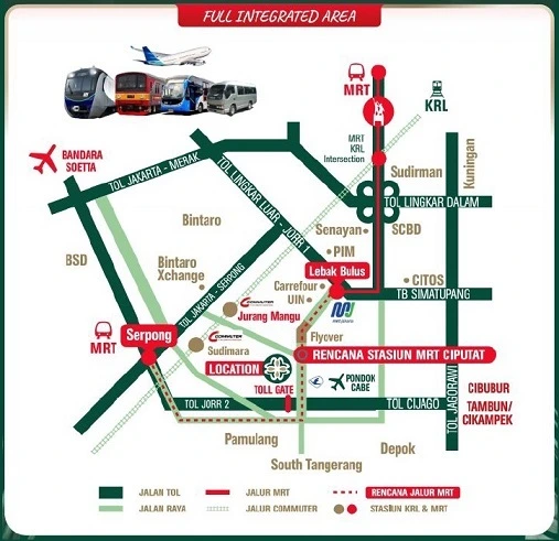 Rumah 2 lantai Green Lake View Ciputat